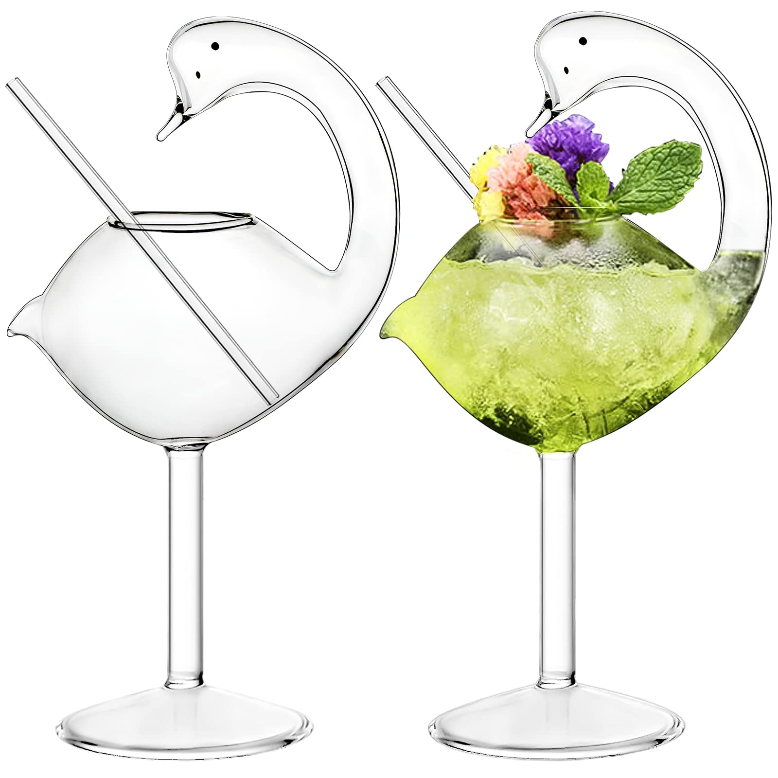 SABRINA サブリナ　WALTER ウォルター　141 Amazon.com | INFTYLE Cocktail Glass - Set of 2 Swan Glass 6oz